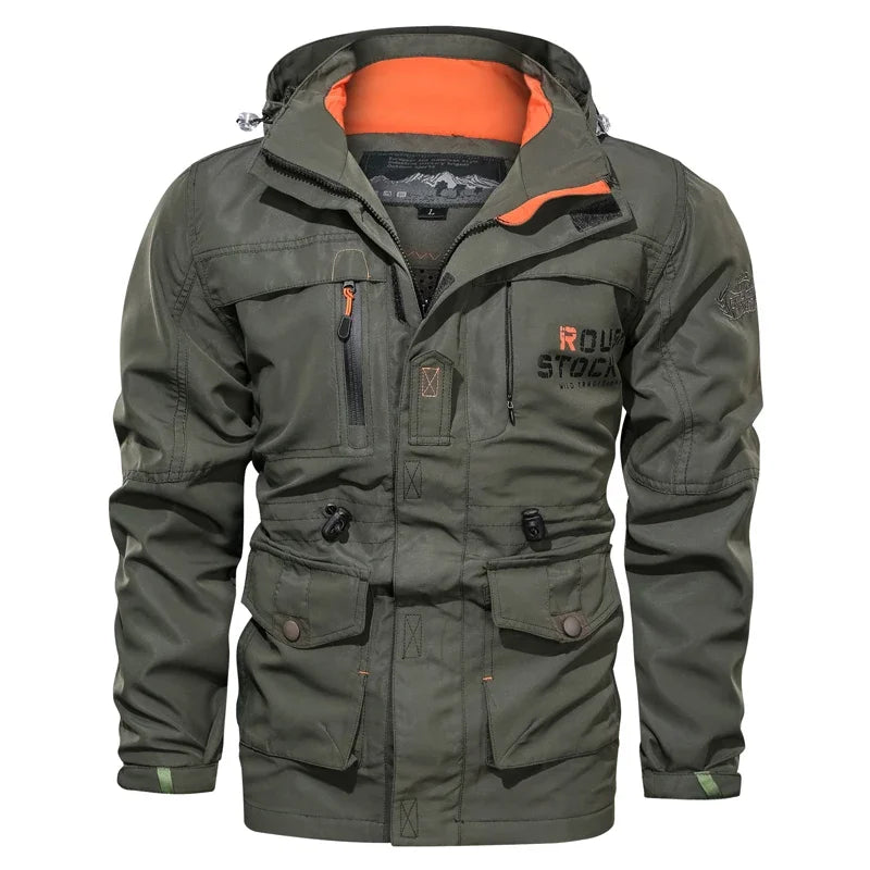 Men Camping Lnterchange Jacket Men Men Outdoor Jacket Spring Autumn New Hooded Casual Jacket Men Windproof Windbreaker Coat