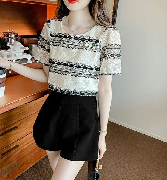 Summer Outfit T Shirt for Striped Women Woman Tops Japanese Vintage Clothes Fashion Tee Cheap Clothing Sales Korean Reviews Many