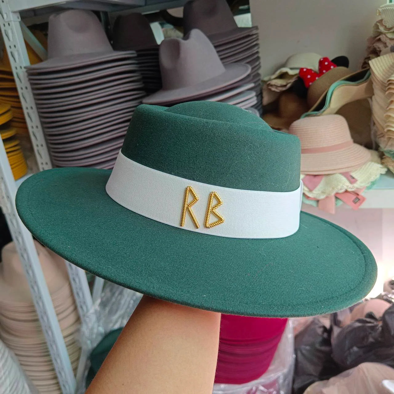 Fedora Flat Top Hat Autumn/Winter Hat RB British French Flat Top Hat Punk Jazz Hat Wide brimmed Hat Gorras 모자