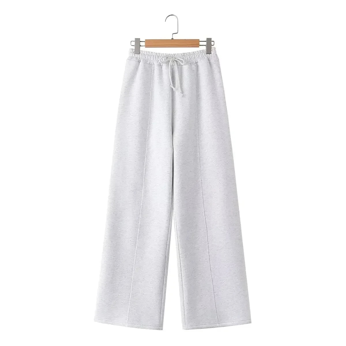 TRAFZR Cotton Zipper Cardigan Sets To Woman 2024 Tracksuit Suits Baggy Pants Sportswear Women Sweater 2 Piece Set Women Outfits