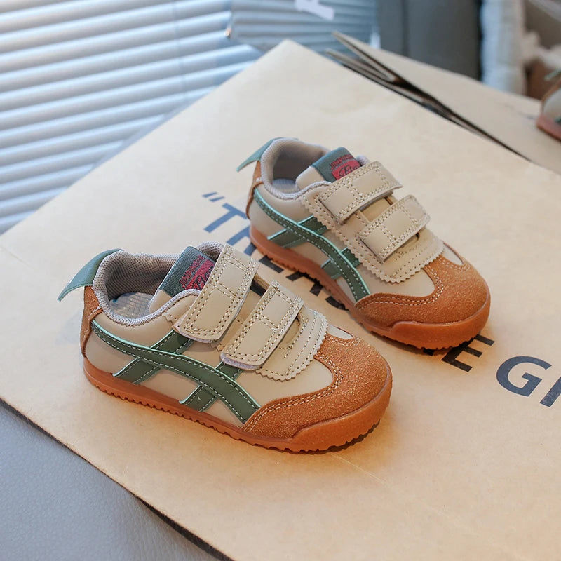 2025 Spring and Autumn New Korean Edition Children's Single Shoes Casual Running Shoes Baby Walking Shoes