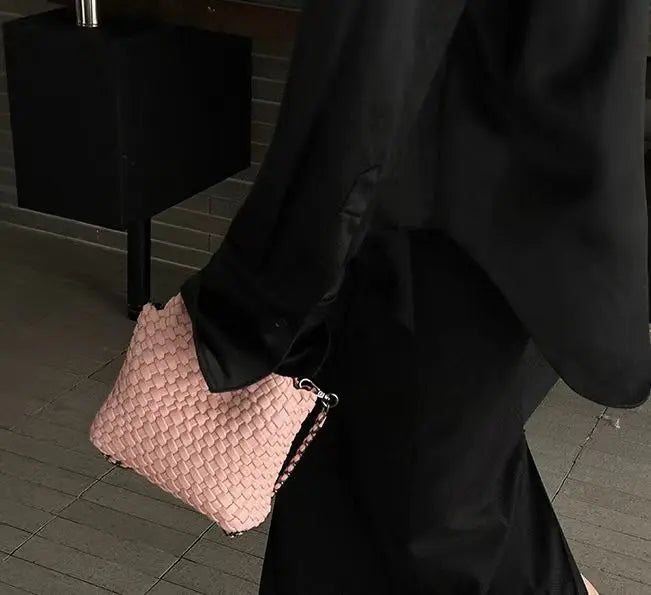 Hanrted Woven  Buet Bag Women's Crossbody Handbag Handheld Basket Bag Sli American Retro Sle Daily Use