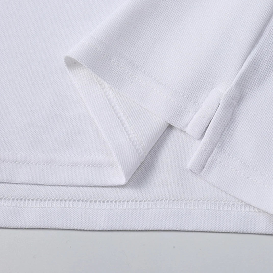 New Swiss polo shirts men short sleeved polo collars fashionable casual sporty high-end pure cotton micro elastic embroidery