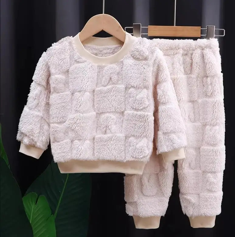 Children's Pajama Sets Tops + Pants 2Pcs Kids Pajamas Winter Girl Clothing Sets Comfortable Children Clothes Boys Sleepwear
