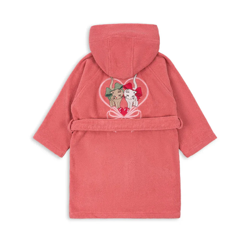 Children Cotton Bathrobe 2025 KS New Girls Embroidery Bath Towel Cloak Boys Hooded Pyjamas Baby Kids Soft Bath Robe Nightgown