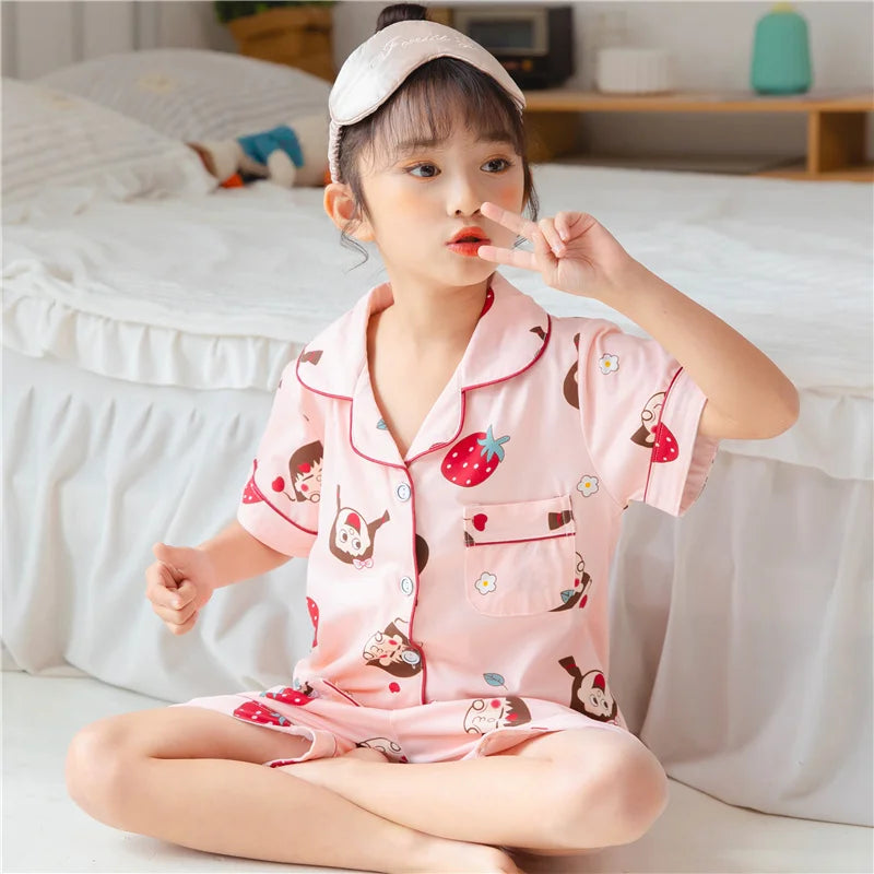 Girls Pajamas Sets 2 to 3 4 5 6 7 8 9 10 11 12 Years Long Sleeve Kids Pijamas Rabbit Print Toddler Girl Pyjama Spring Autumn Pjs