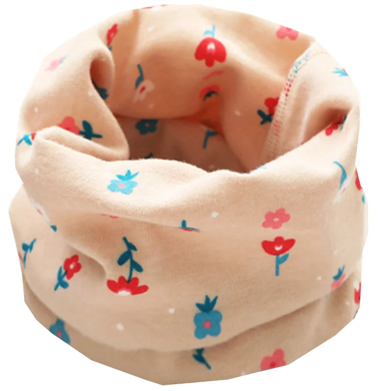New Autumn Winter Girls 100% Cotton Scarf Children Scarf Bibs LIC Boys Girls O Ring Scarf Lovely Kids Collar Children Bufandas