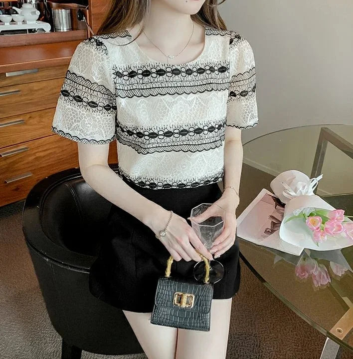 Summer Outfit T Shirt for Striped Women Woman Tops Japanese Vintage Clothes Fashion Tee Cheap Clothing Sales Korean Reviews Many