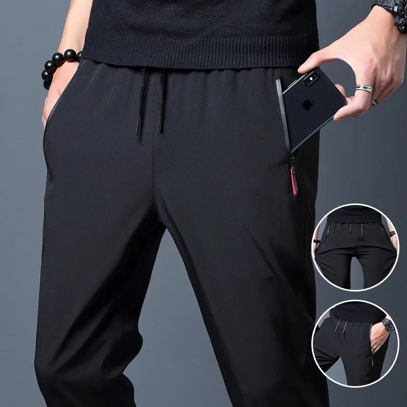 Men's Running Pants Sportswear Jogging Sweatpants Quick Dry Thin Tracksuit Elastic Gym Fitness Trousers Training Sport Pants Men