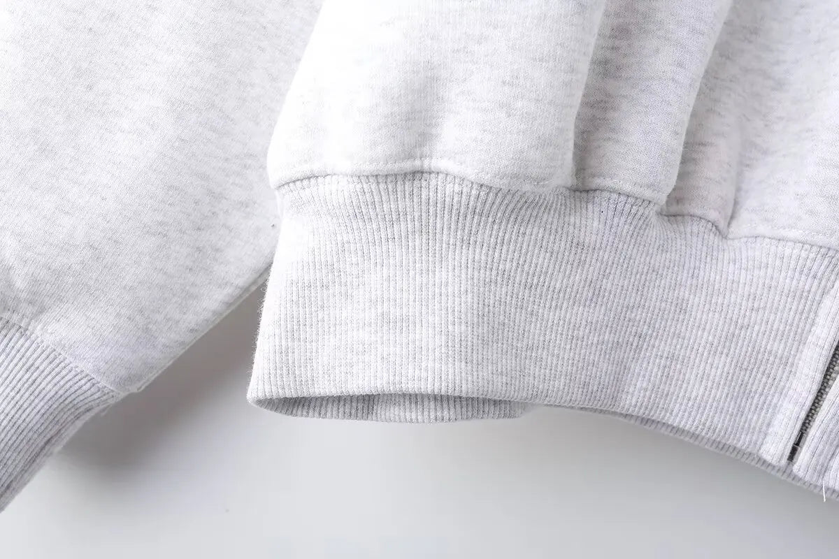 TRAFZR Cotton Zipper Cardigan Sets To Woman 2024 Tracksuit Suits Baggy Pants Sportswear Women Sweater 2 Piece Set Women Outfits