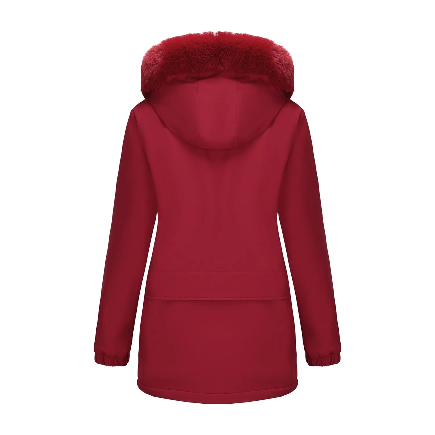 Cotton Coat Women 2025 Winter Mid-length Parka Plus Velvet Korean Style Large Fur Collar Plus Velvet Coat
