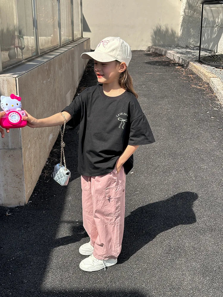 Kids Clothes Girl Children Short Sleeved Girl Clothes Summer T Shirt Tops Children Clothing  Boy Cloth Ropa De Niña Ropa De Niño