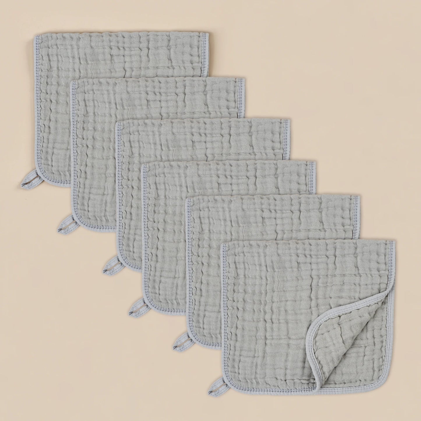 6pcs Large 6-Layers Gauze Burp Cloths Milk Spit Up Rags for Newborn Kids Daily Use Face Towel Baby Gift Set Child Soft Towel