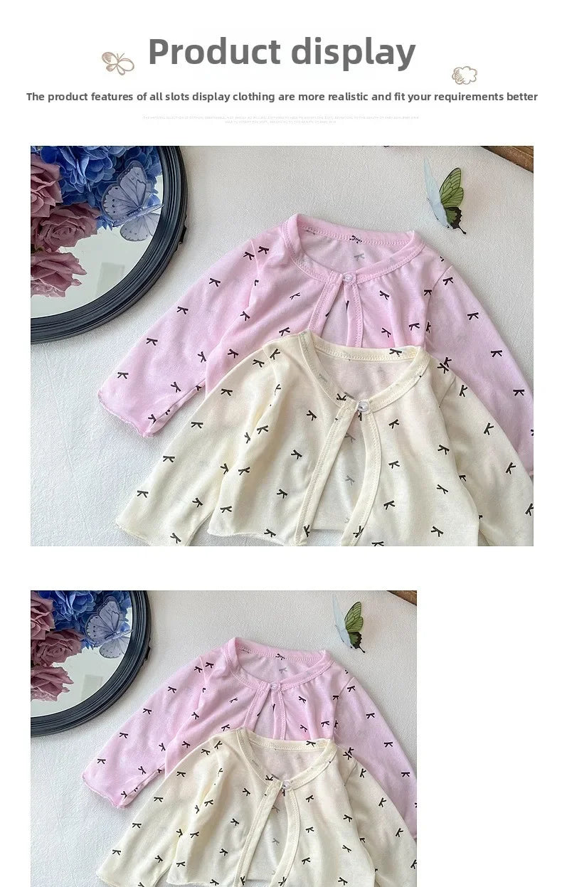 Summer 2025 New Sweet Baby Coat for Girls' Sunscreen Clothing Thin Summer Clothing Children Breathable Air Conditioning Clothing