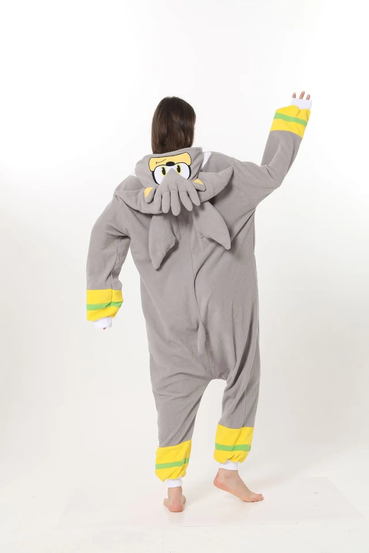 Sonic Anime Cartoon Plush Pajama Onesie Winter Flannel Adult Kids Sleepwear Warm Cosplay Bathrobe  Pijama Onesies