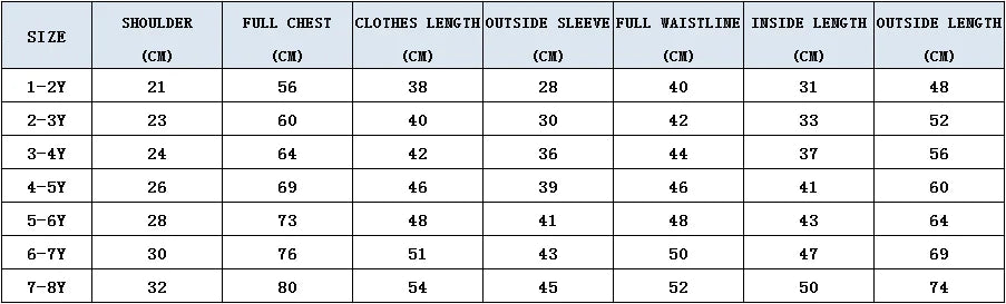 100% Cotton Children's Pajama Set 1-8 Year Old Boys and Girls Full Print Cartoon Pajama 2ps Comfortable Long Sleeve Home suit