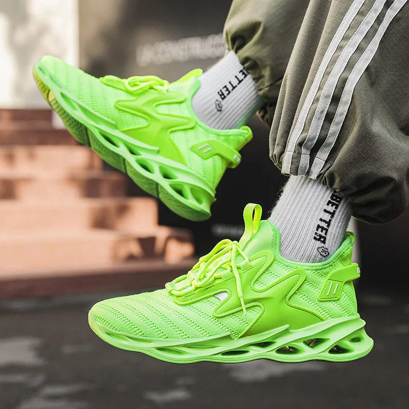 Men's Sneakers 2024 New Fashion Blade Sports Running Shoes Soft Sole Cushioning Outdoor Walking Shoes Casual Men's Shoes