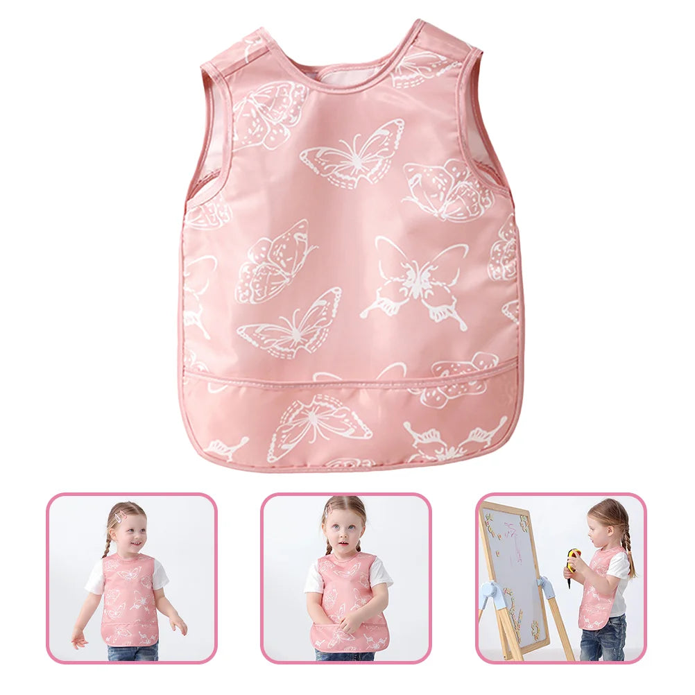 Sleeveless Waterproof Bib For Toddler Kids Meal Time Eating Apron Burp Cloth Baby Bibs Baby Apron Kids Meal Bib Toddler Eating
