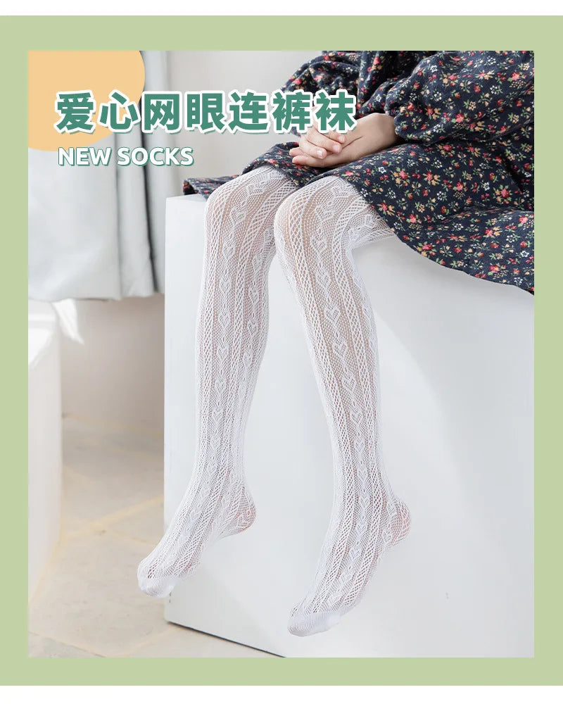 Girls Tights Princess Fishnet Cotton Baby Girl's One-Piece Pantyhose Baby Spring Summer New Style Trousers Lace Stocking