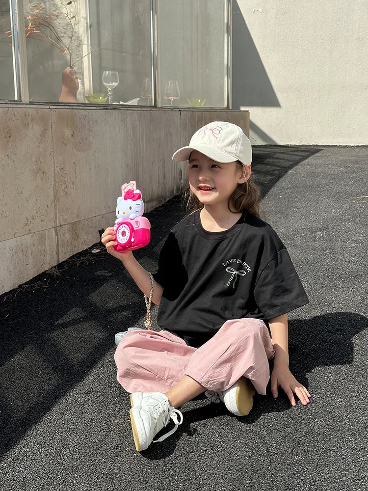 Kids Clothes Girl Children Short Sleeved Girl Clothes Summer T Shirt Tops Children Clothing  Boy Cloth Ropa De Niña Ropa De Niño