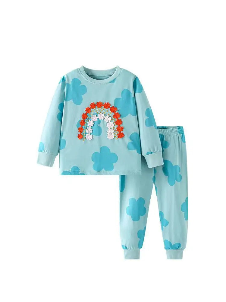 Baby Girls Pajamas Sets Kids Animal Tops+Pant Underwear Suit Sleep Wear New Pyjama 2025 Spring Autumn Children's Pjs Clothing