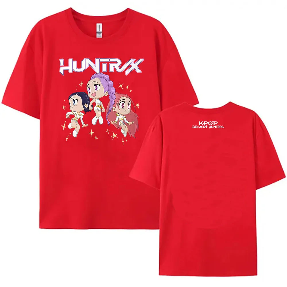 2025 Movie KPop Demon Hunters T-shirt Summer Short Sleeve Tshirts for Male Casual Loose Women Men T Shirt Graphic Clothes