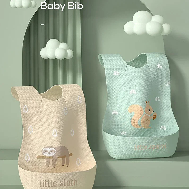 Kids Disposable Baby Bibs Baby Stuff Cartoon Printed Boys Girls Bib Adjustable Toddler Newborn Feeding Bib Burp Cloths Scarf