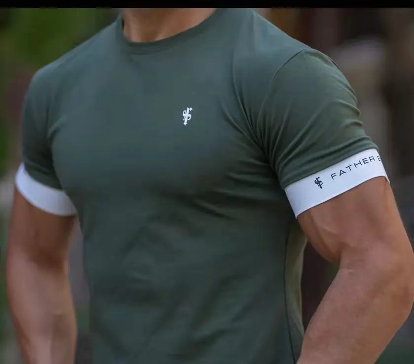 Fitness Sports Long Sleeve T Shirt Men Slim Breathable Casual Elastic Training Coat Spring And Autumn New Style