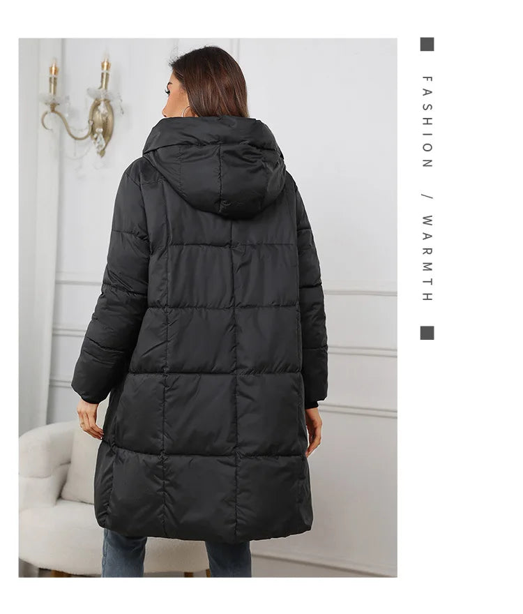 Women Long Coat 2024 New Autumn Winter Parkas Female Thick Down Cotton Coat Femme Casual Short Warm Thick Outerwear Ladies Top