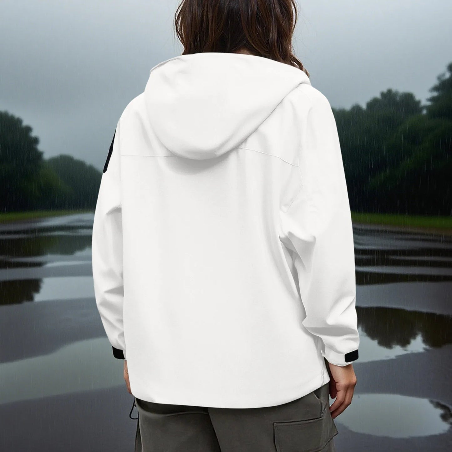 Women'S Tops Hooded Windbreaker Women'S Jacket Waterproof Coat Outdoor Travel Contrast Functional Style Solid Color Adventure